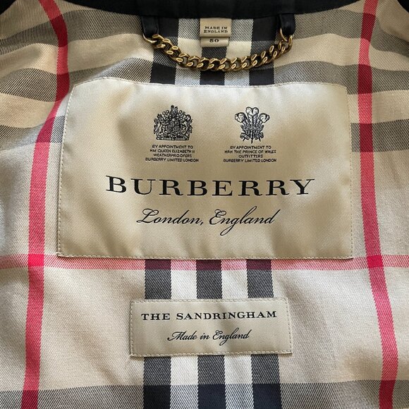 Burberry Navy Blue Trench coat size 50 - Picture 2 of 10